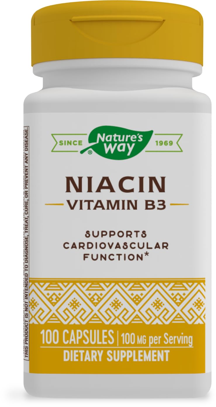 Nature's Way, Niacin, 100mg, 100 Capsules