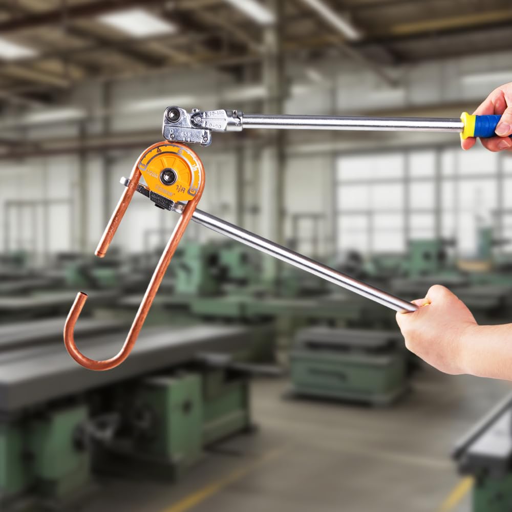 Hoteche Aluminium-Rohrbiegegerät | 0°-180° Biegewinkel | Für Rohre bis 12mm (Kupfer/Edelstahl/Alu)