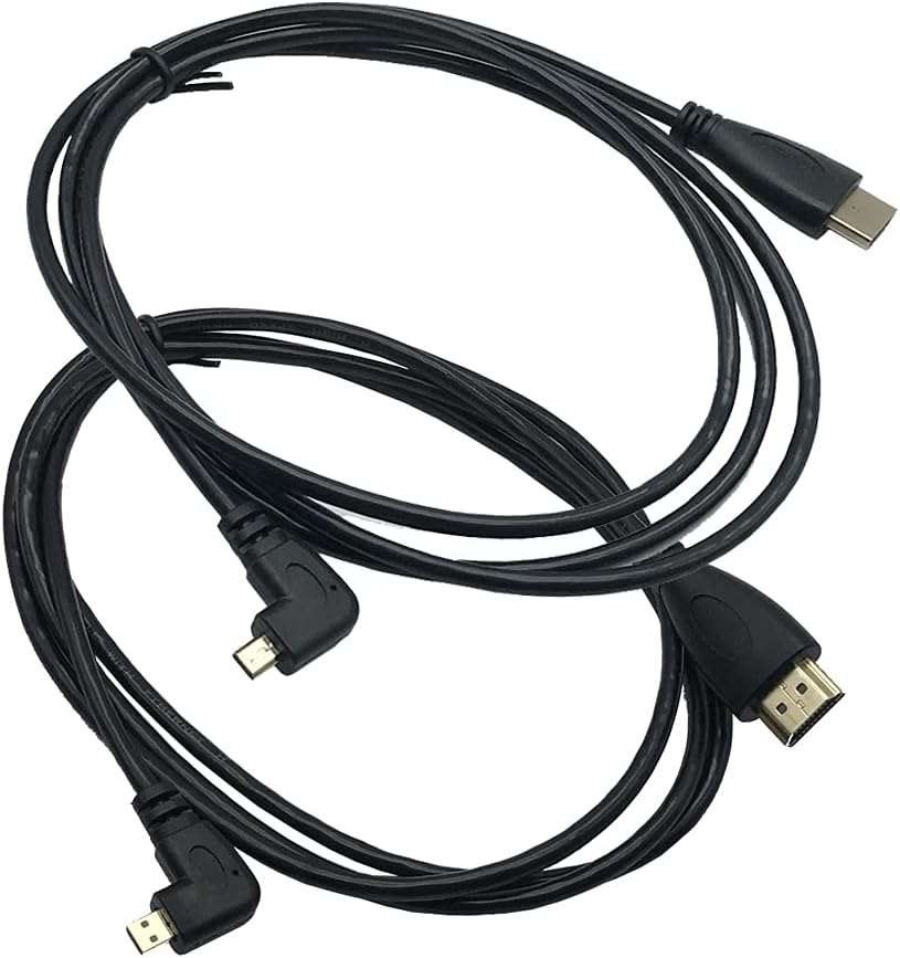 Seadream Angled Micro HDMI to HDMI Cable 2Pack 5Feet 1.5M 90 Degree Angled Micro HDMI Male to HDMI Male Cable (2Pack Each of Left and Right)