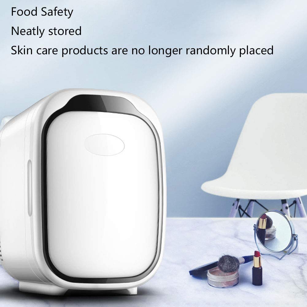 Mini Frigorifero Portatile da 6 Litri Frigorifero da Tavolo Frigorifero Elettrico Dispositivo di Raffreddamento Riscaldatore Compatto Compatibilità Alimentazione AC + DC