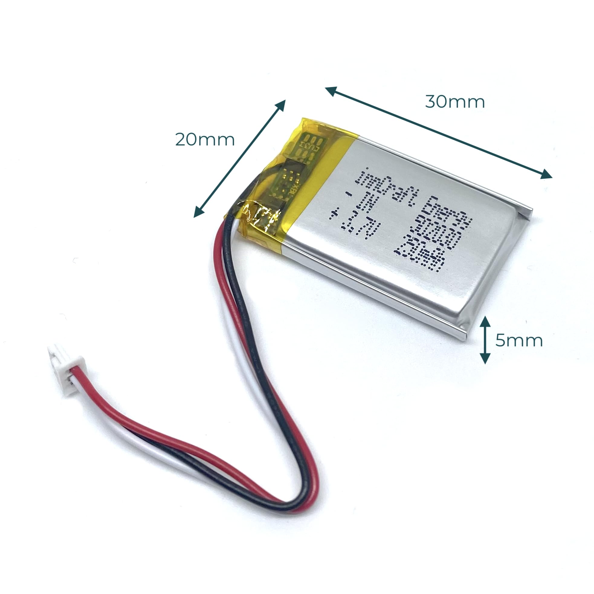 Akumulator Litowo Polimerowy innCraft Energy 250mAh 3.7V, 30x20x5 Model 502030 3P Molex 51021-030 1.25mm konektor