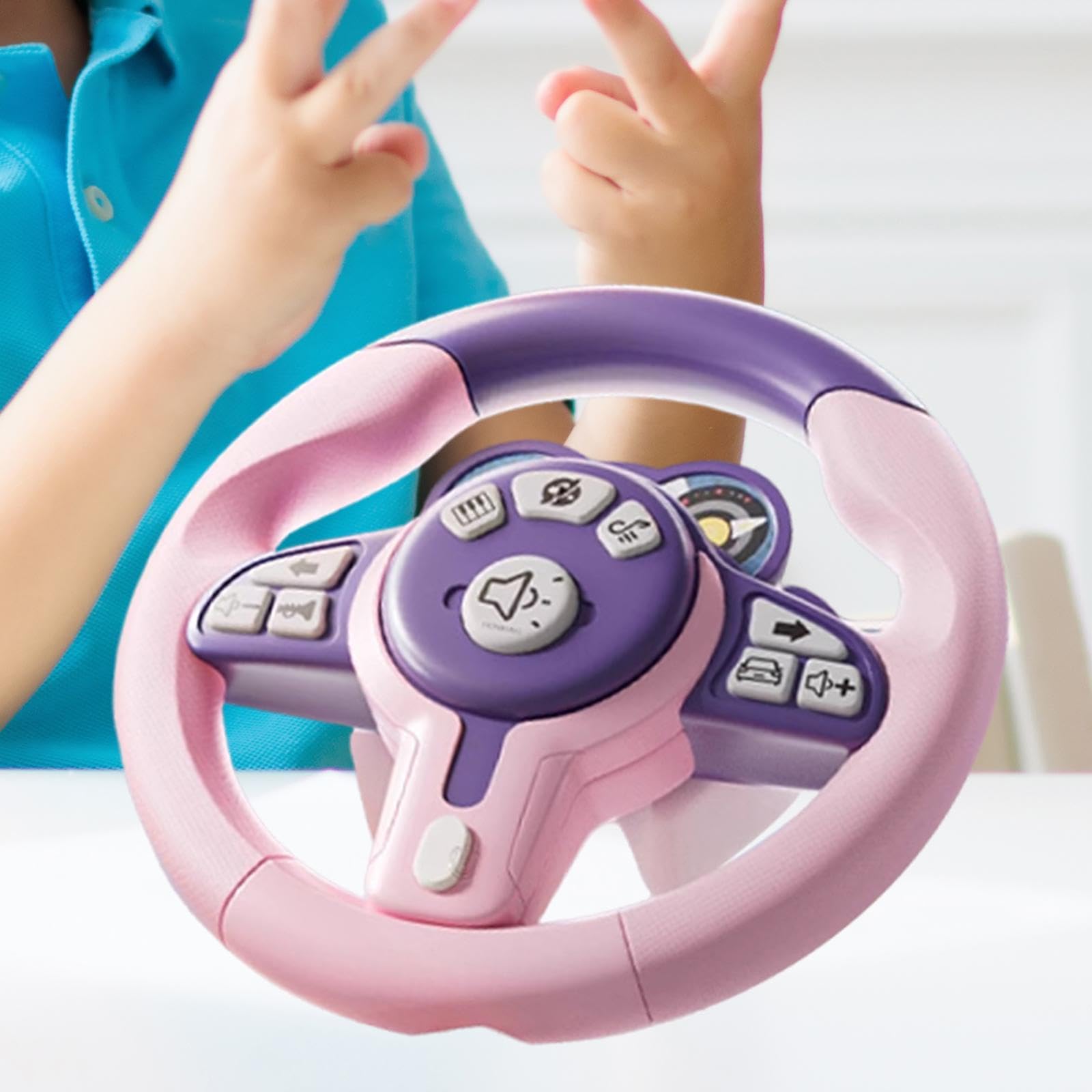 Sharplace Simulateur de conduite éducatif réaliste pour enfants, jouet de conduite pour enfants pour l'apprentissage précoce, rotation à 360° avec Sharplace Simulateur de conduite éducatif réaliste pour enfants, jouet de conduite pour enfants pour l'apprentissage précoce, rotation à 360° avec