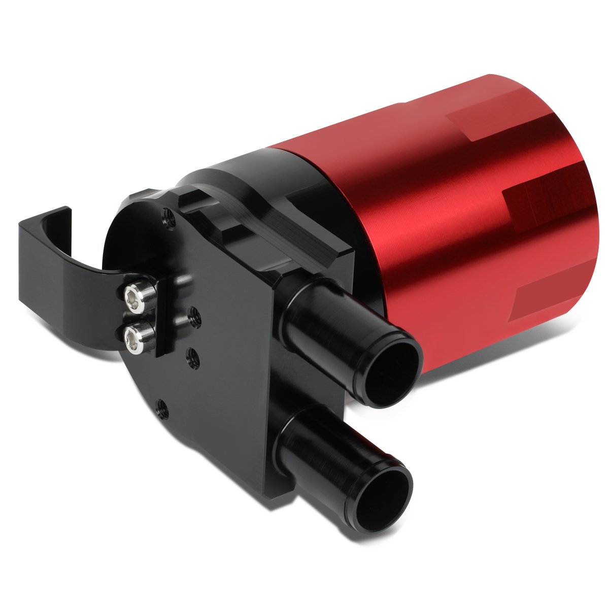 DNA Motoring PT-ZTL-9048-RD-BK - Depósito de depósito de aceite con deflector de aluminio, color rojo, 240 ml