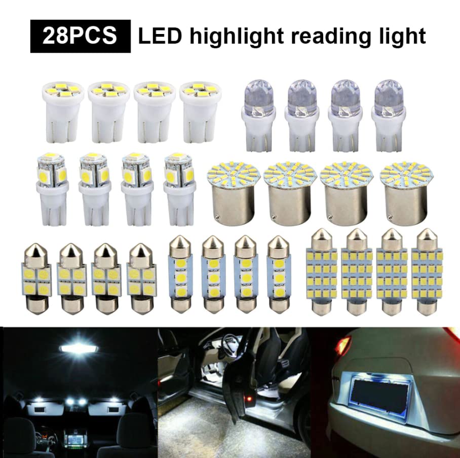 28 piezas luces LED interiores para auto miniatura 2