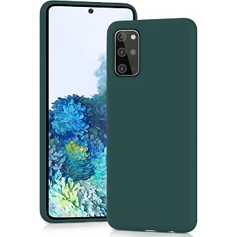 YATWIN Silicone Case for the Samsung Galaxy S20 Plus, Soft Touch, Shockproof, Dustproof, Full Body Protective Case, Green