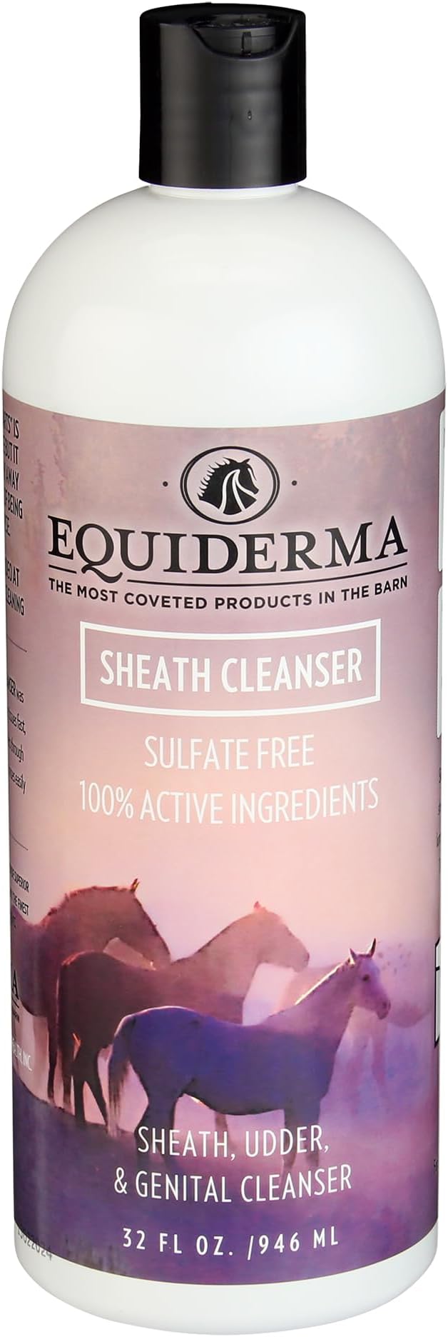Equiderma Sheath, Udder & Genital Cleanser for Horses | Gentle Smegma Remover & Sensitive Skin Wash | Neem, Arnica & Chamomile Formula | 32 Oz. Easy-Rinse Grooming Wash