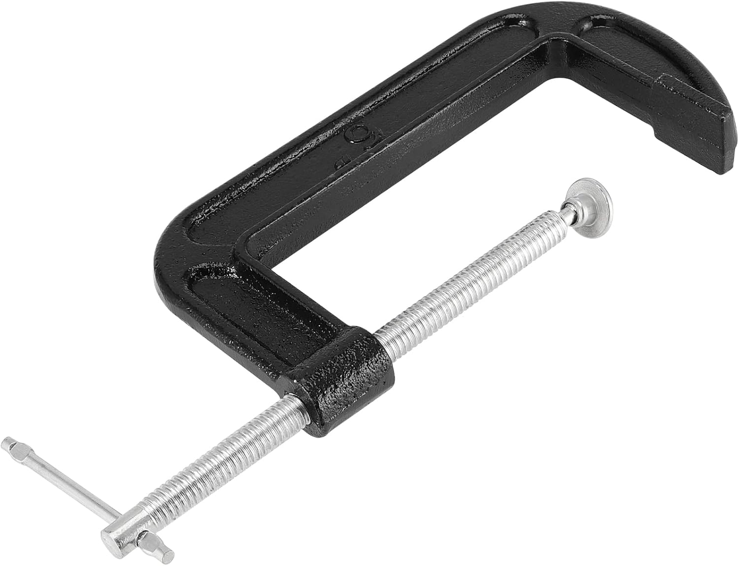 JAPCHET 4 Packs 6 Inches Black C Clamp, Malleable Iron C-clamp, Heavy-Duty C-Clamp for Metalworking, Woodworking, 6-Inch Max Jaw Opening, 2-3/4 Inch Throat Depth