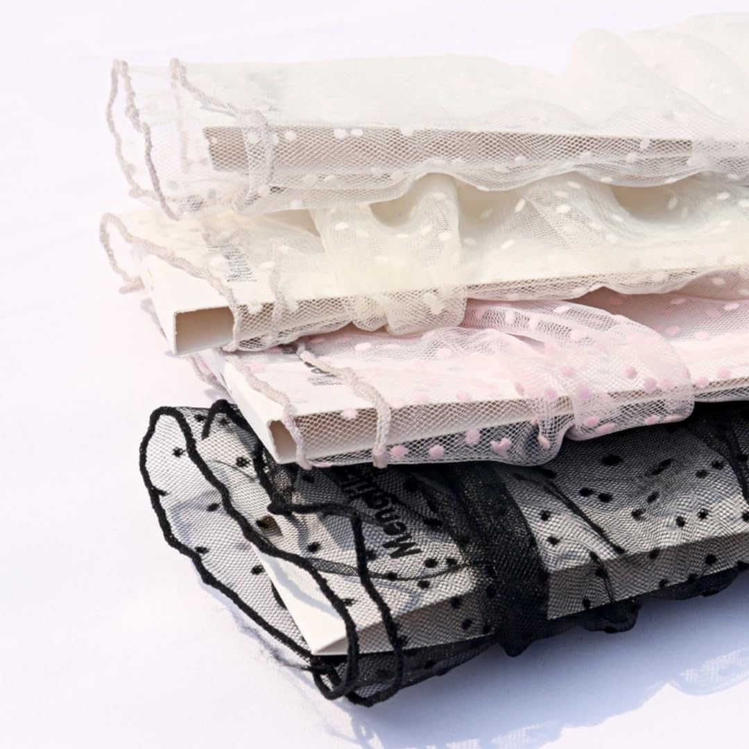 Ulalaza 4 paires de chaussettes en dentelle pailletée étoiles chaussettes de cheville chaussettes transparentes pour femmes filles
