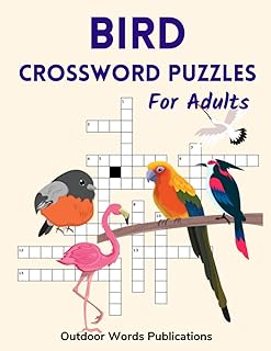 Bird Crossword Puzzles For Adults: Entertaining Puzzle Book for Birders and Birdwatchers