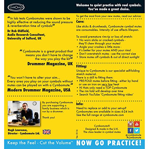 Cymbomute le sordine per piatti 2 pacchi. 16/17 e
