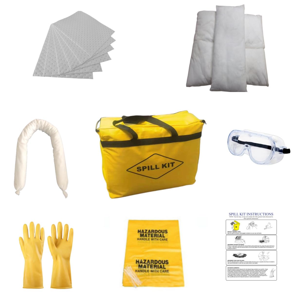 aceite y combustible Kit de absorción para derrames de 30 L