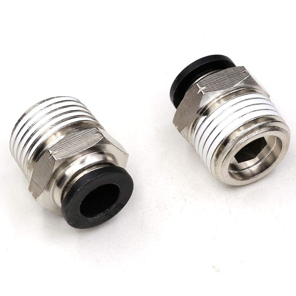 1/2 Push to Connect Fittings Air Fittings,CEKER 3/8 od x 1/2" NPT Male Thread Air Lines Quick Connect Fittings Pneumatic Fitting 1/2 Tubing Fitting Push in Connector Air Hose Fittings 5Packs