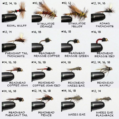 Barnsley 100 Assorted Dry and Nymph Fly Fishing Flies
