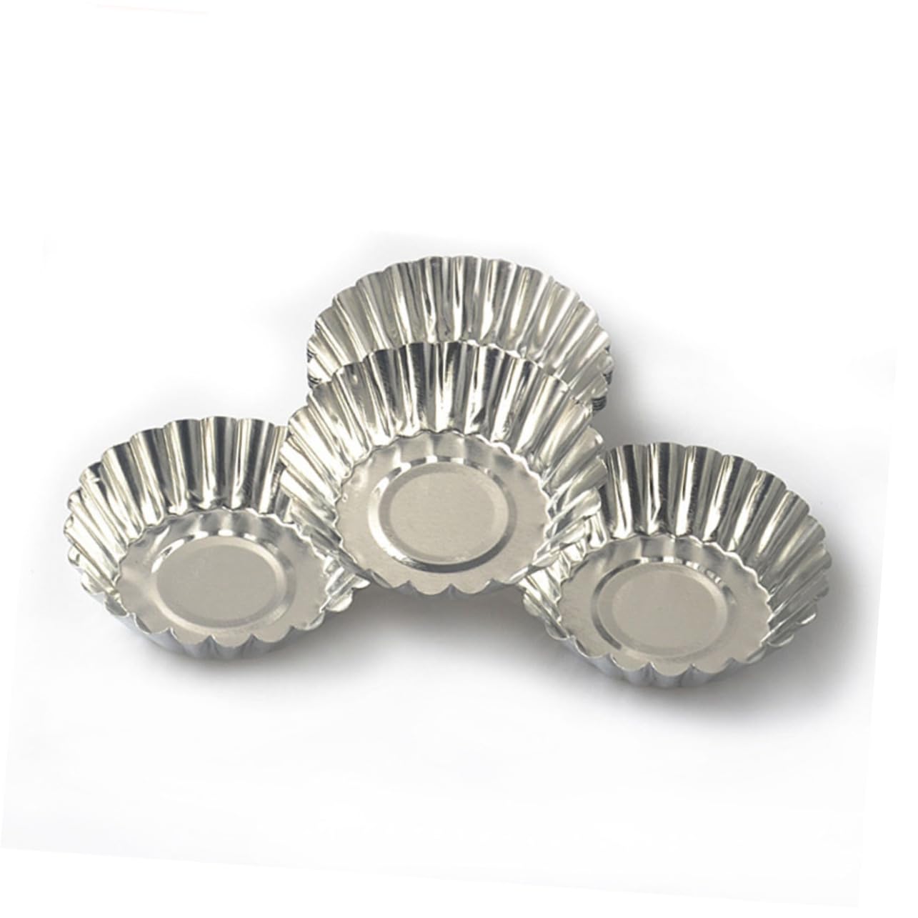 Alipis Molde para Tartas de Huevo de Hojalata Plata, 100 Piezas | Revestimiento Antiadherente, Liberación Fácil y Limpieza Sencilla, Conducción Rápida del Calor