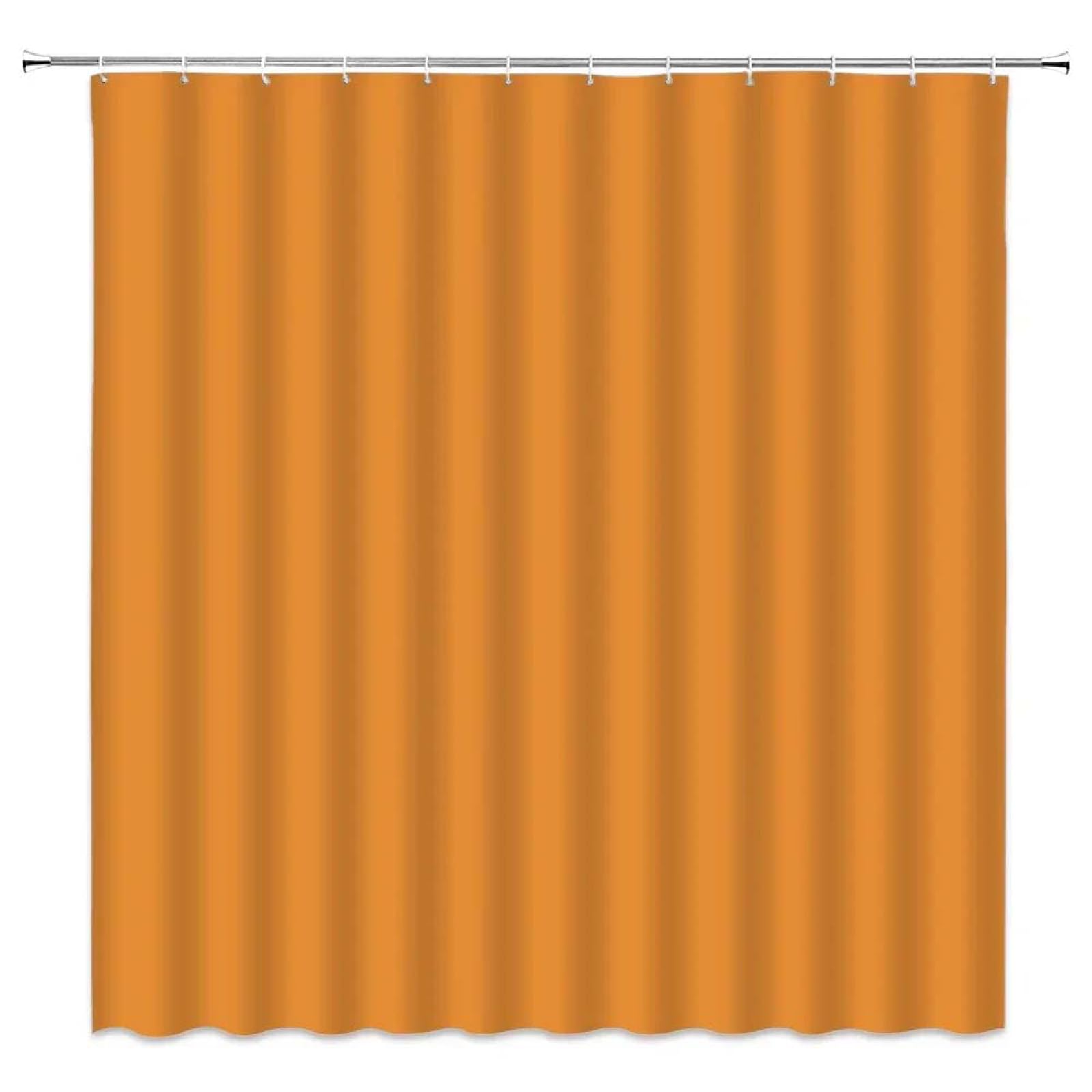 18meng Art Orange Shower Curtain 160 x 160 cm Waterproof Mould Proof Resistant Polyester Fabric Bathroom Curtain with 12 Hooks Washable Weighted Shower Curtains for Bath Tub Shower Stall