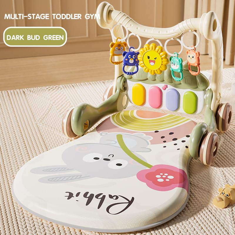 Miniatura 2 de Andador para bebés con alfombrilla para el tiempo boca abajo y juguetes para cochecito, caminador de sentado a pie para el desarrollo del bebé,