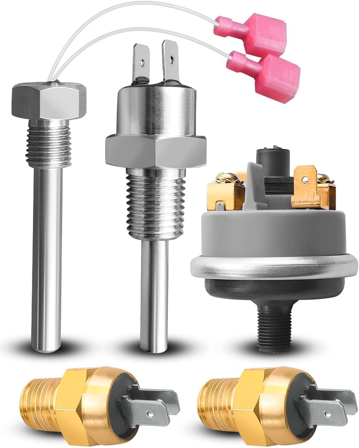 Pool Heater Repair Kit Fit for Master Temp and Max E Therm Pool Heaters, Replace 42002-0024S 42001-0053S 42001-0060S 42002-0025S 42001-0063S, Include Stack Flue Sensor Thermistor Switch