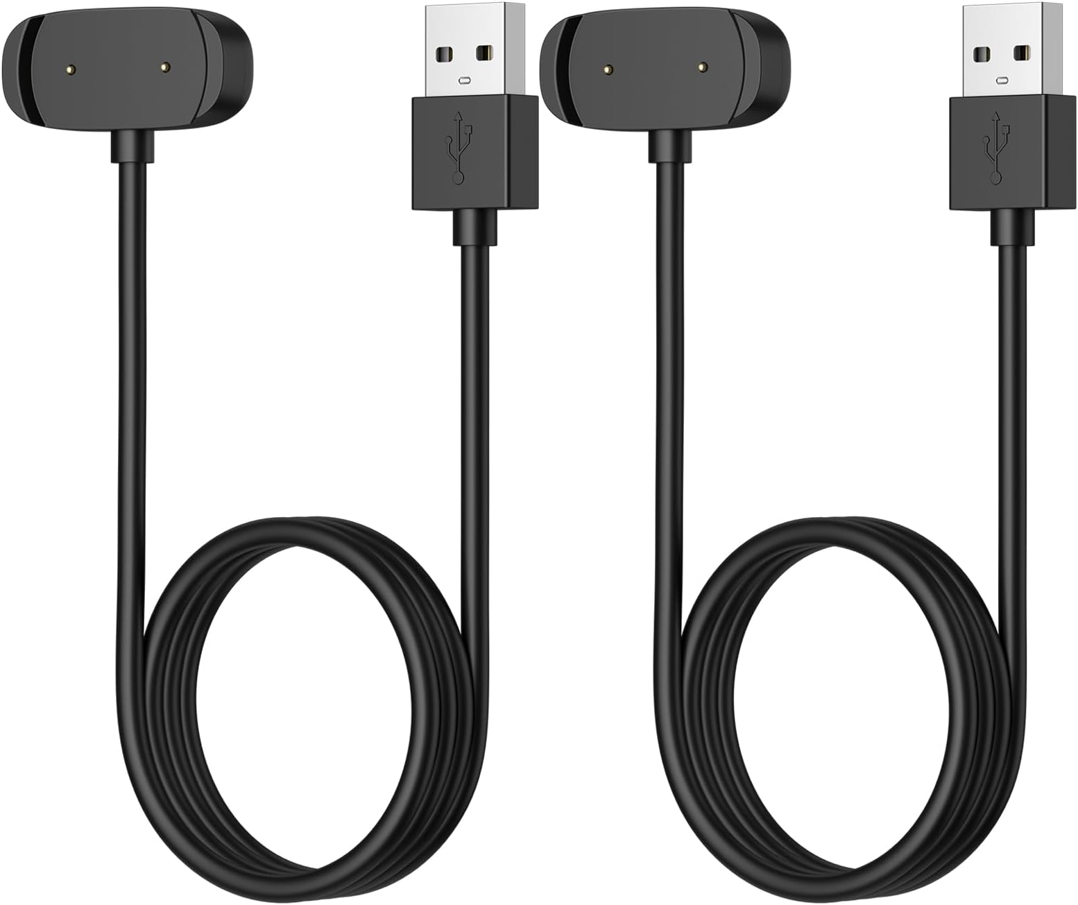 2 Pack Charger Cable for Amazfit GTR 2/GTR 2e/GTR Mini/GTS 2/GTS 2e/GTS2 mini, 3.3Ft Watch Charging Cord Magnetic USB Charging Cable 100cm (Black)