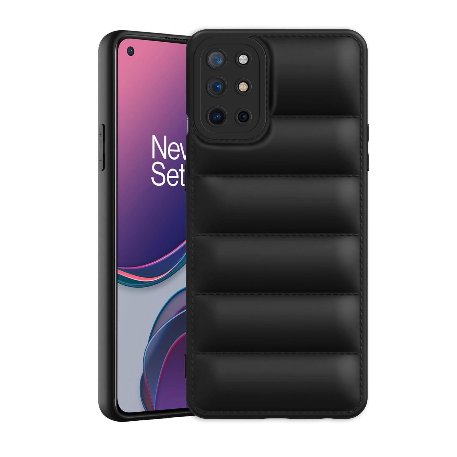 Plus Puffer Case Camera Protection Soft Back Cover for OnePlus 9R 5G - Black (B0CTFMW169) Amazon Price History, Amazon Price Tracker