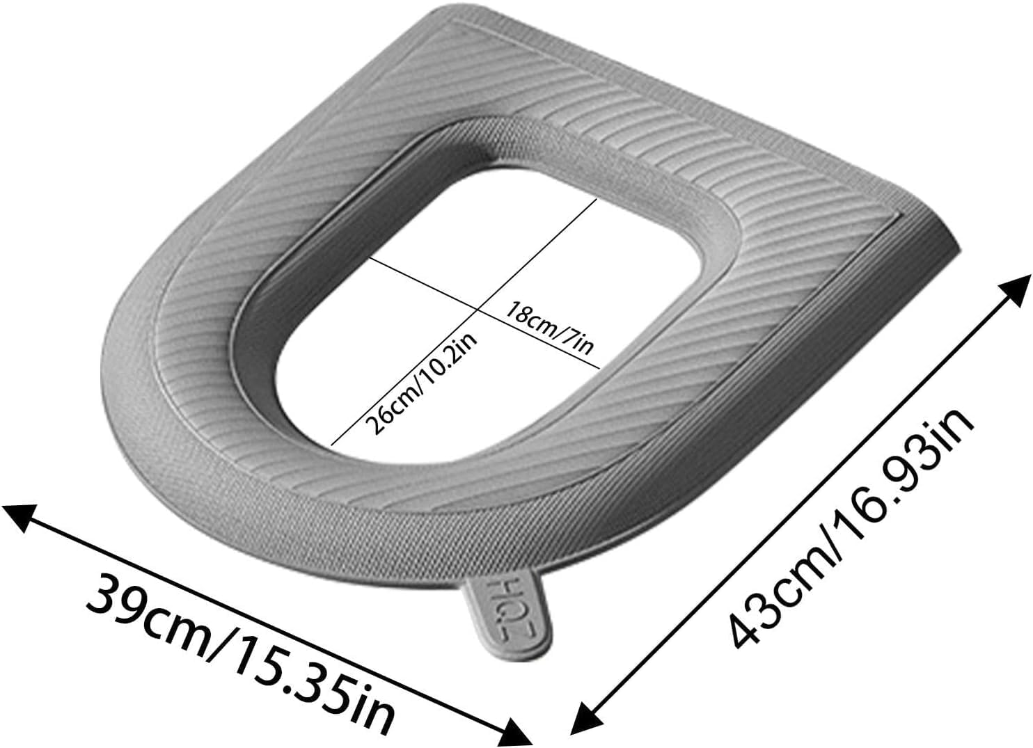 Silicone Toilet Seat Cushion with Lifter - Soft & Washable -4