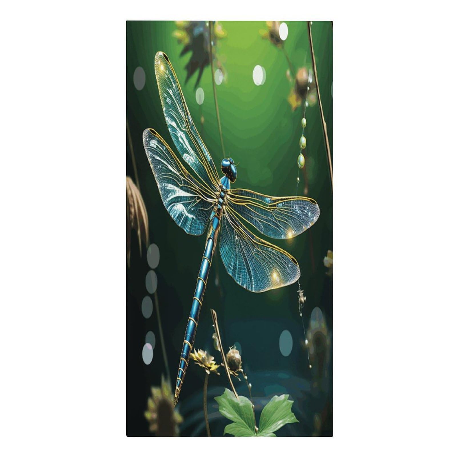 VstaDank Dragonfly Green Beach Towels 30"x61" Microfiber Super Absorbent Large Bath Towels Cozy Soft Swim Travel Towel Quick Dry Thin Pool Towel Beach Accessories for Outdoor Adult
