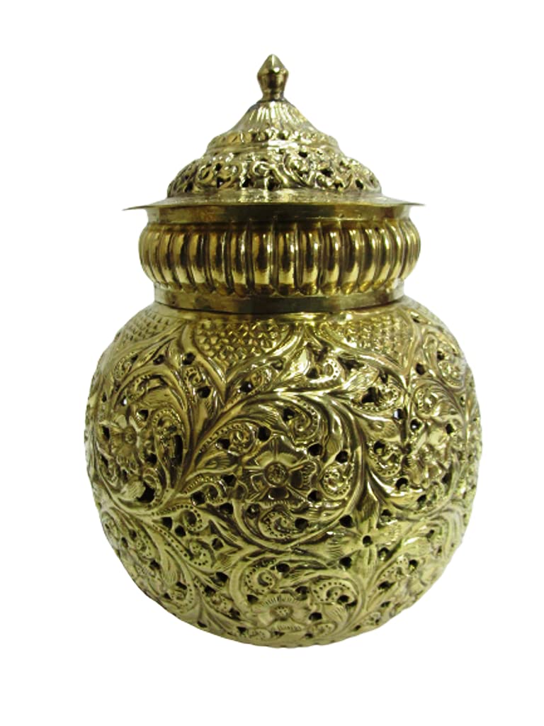 Brass Blessing : Hindu Goddess Festival Navratri Garbo/GARBA - MATAJI/MATA Worship - Navratra - Festivals of Diwali - Ambe Durga Sherawali : (Brass Made - 2064)