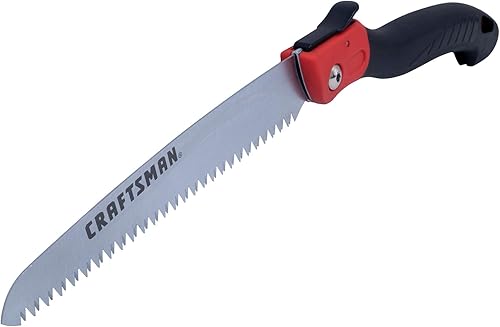Vista 3 de CRAFTSMAN Sierra de mano plegable, hoja de 8 pulgadas, diseño compacto, para acampar, podar, cortar madera, ramas o cepillo