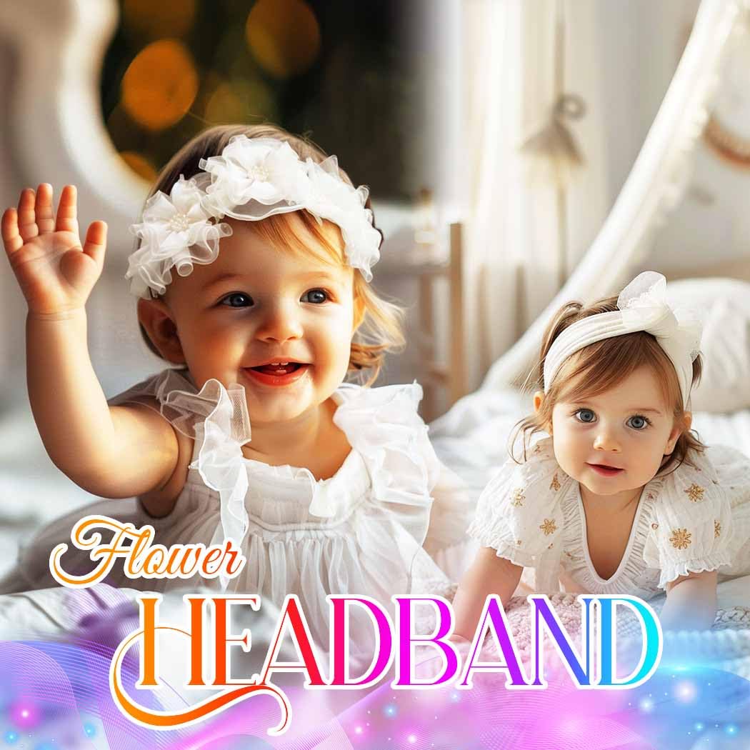 Fshband baby meisje hoofdbanden roze bloem peuter haarbanden rekbare pasgeboren hoofddeksels schattige parel baby haar accessoires voor kleine baby meisjes kinderen