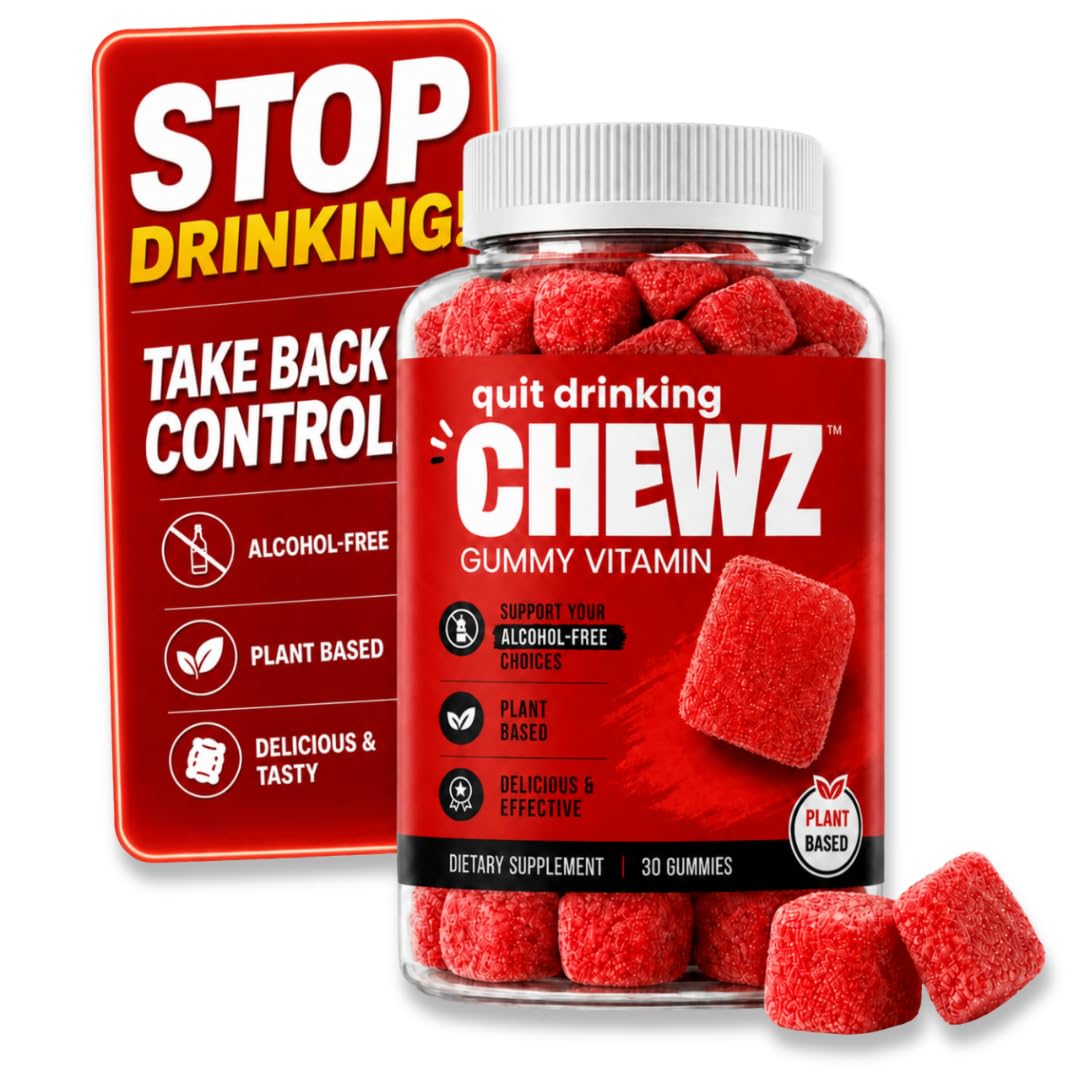 Quit Drinking Alcohol Aid | 100% Drug-Free, Natural, Works Fast, Support Gummies to Help Less Cravings, Suppress Triggers, Before, During & After Quitting