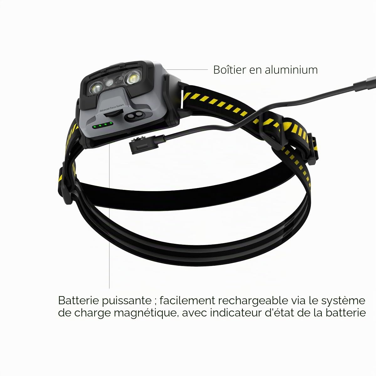 Ledlenser HF6R Work Lampe frontale rechargeable 800lm, Support casque, IP68 | Jusqu'à 60h d'autonomie, portée 160m, USB-C, lumière rouge, étanche, lampe de travail robuste, idéale pour l'atelier | 2023