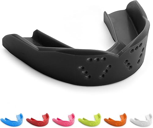 Miniatura 12 de SISU Protector bucal 3D, preformado, protección de fácil ajuste para lacrosse, fútbol, hockey, deportes de equipo, remodelable hasta 20 veces,