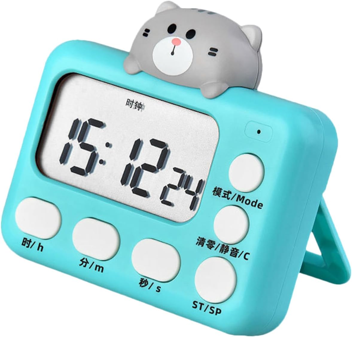 Cartoon Kitten Digital Kitchen Timer Electronic Cooking Timer for Students Home Baking with Alarm Function Battery Not Included