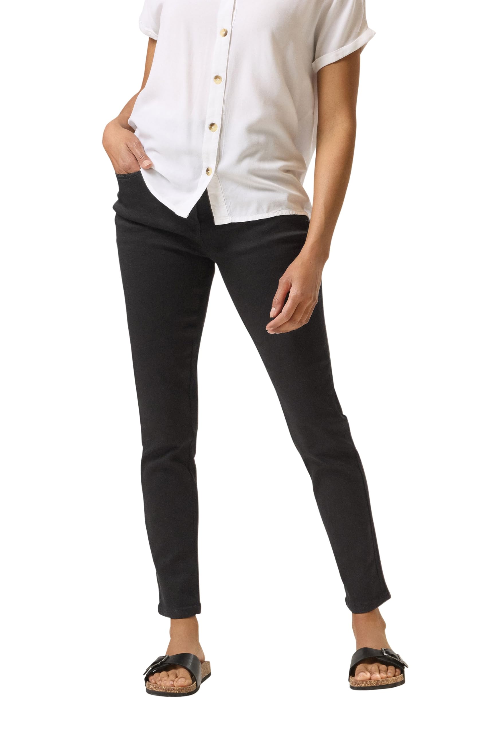 Women's Black M&Co M&Co Lift & Shape Slim Leg Jeans Size Petite > 12