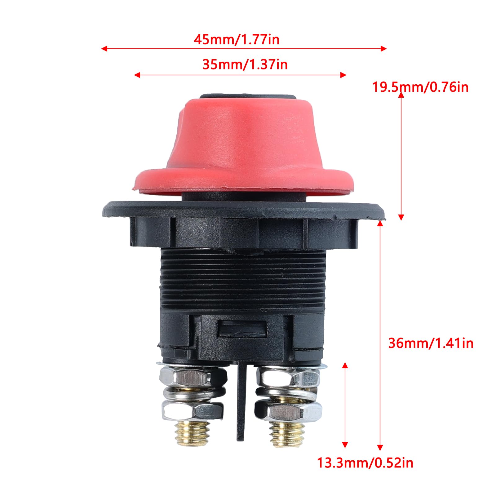 Isolatore Batteria 100A 12V-32V GEBIldet - Interruttore Master On/Off Per Auto, Barche, Camper, Impermeabile - Foto 12