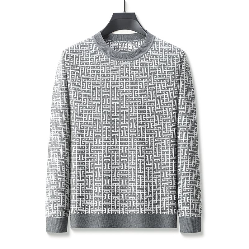 Men's Round Neck Wool Long Sleeve Knitwear Undershirt 6