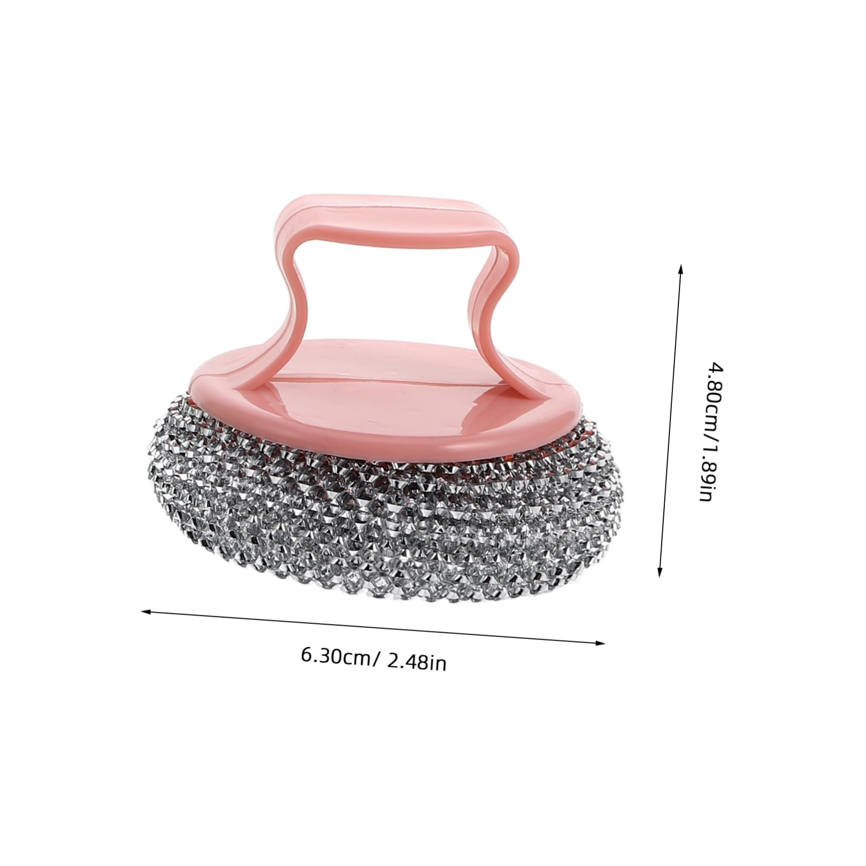 HAPINARY 6 Pack Stainless Steel Dish Scrubber Wire Pot Brush Heavy Duty Kitchen Cleaning Ball Non-Skid Handle for Dishes