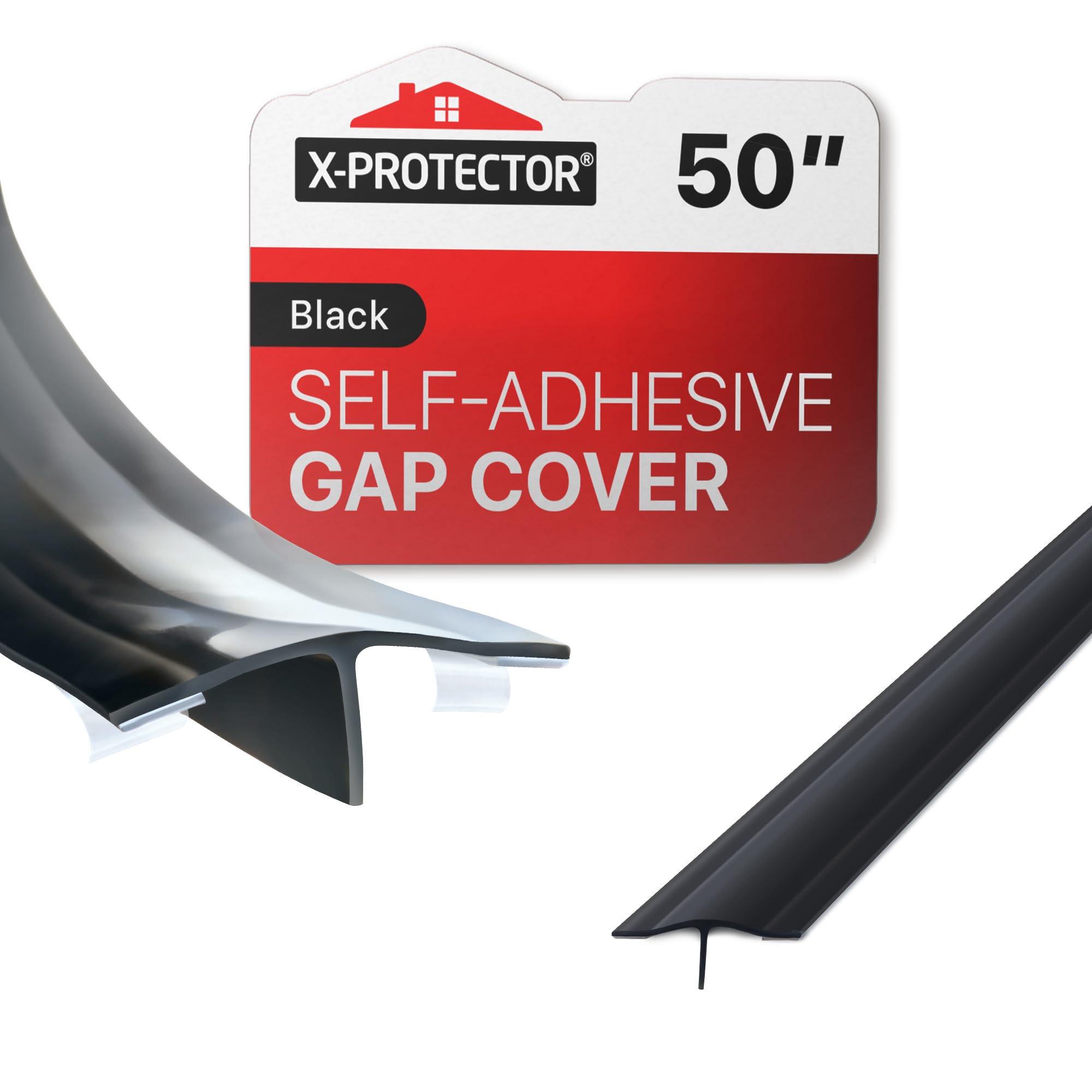 Silicone Stove Gap Cover X-Protector – 50” x 2" Guard Between Stove and Counter – Self-Adhesive Premium Counter Gap Filler – Heat Resistant Oven Counter Gap Protector – Silicone Stove Top Spill Guard
