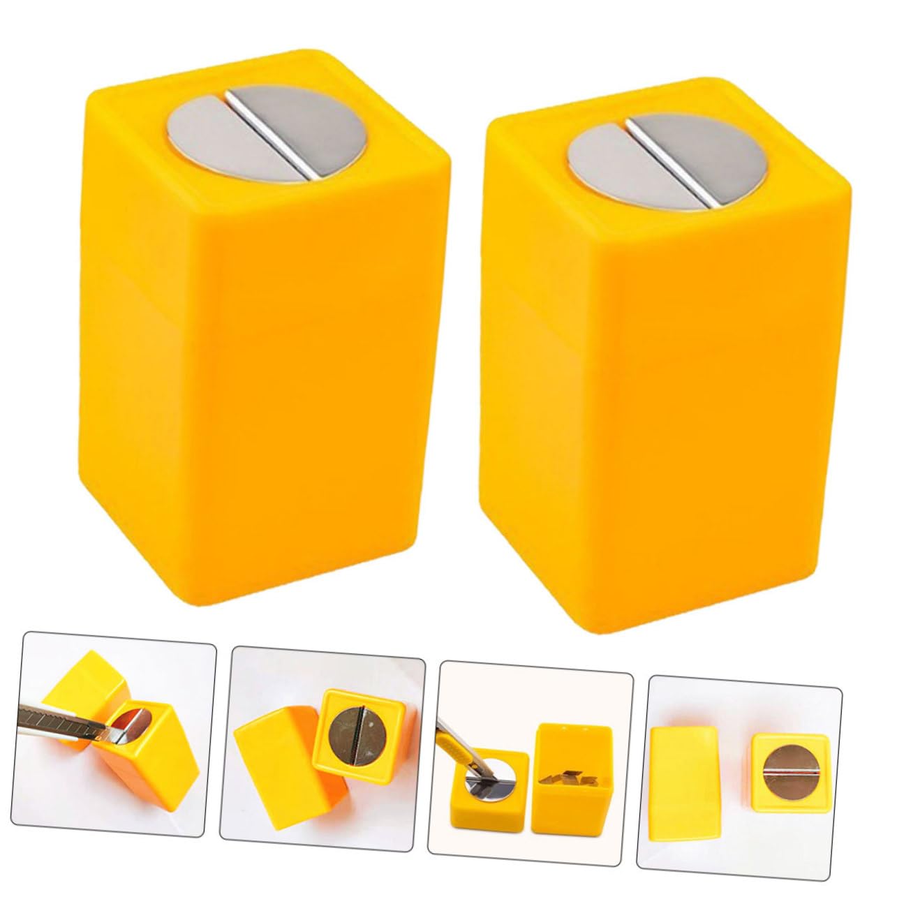 Homoyoyo Scatola di Conservazione Lame Contenitore Smaltimento Sicuro Rotte Custodia Portatile Robusto Set da 3 Pezzi