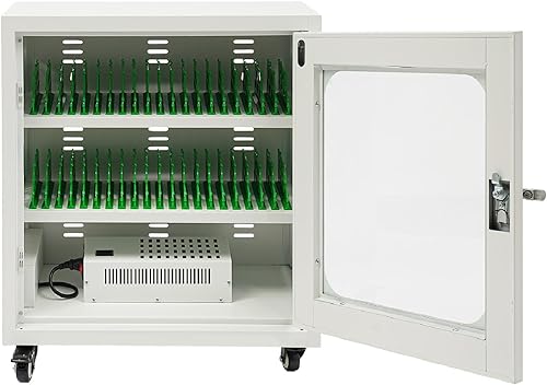 Mobile Phone Charging Cart 40-Port Charging Station with Cable Slot, Phone Charging Cabinet for Office, Gym, School, Library-for Phones up to 8
