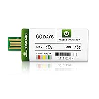 Vista 10 de Freshliance - Registrador de datos de temperatura desechable USB con 30000 puntos, informes PDF CSV automáticos de alta precisión, 7 días de uso