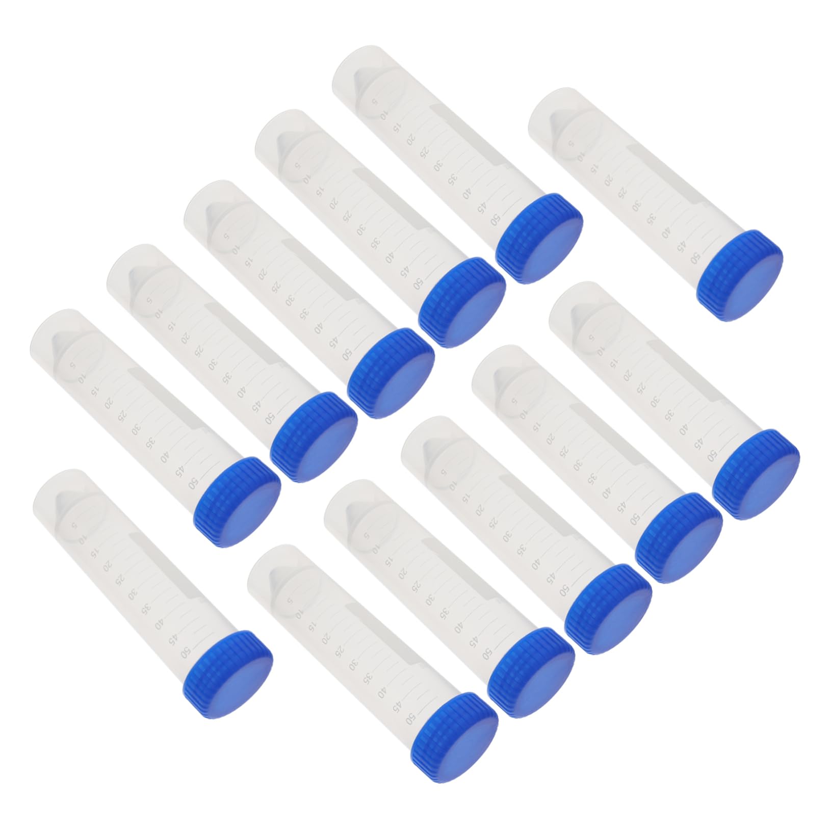 FUNOMOCYA 50ml Test Tubes Leak-Proof Caps 50pcs Small Tubes for Experiments Random Color