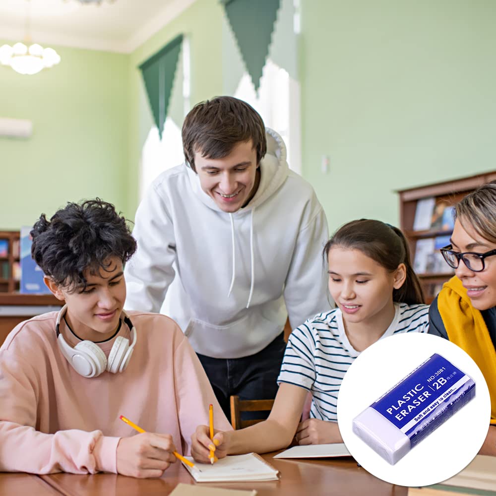 Radiergummis-Set – 60 Stück Weiße Würfel-Radierer, Für Schule, Büro & Kunst