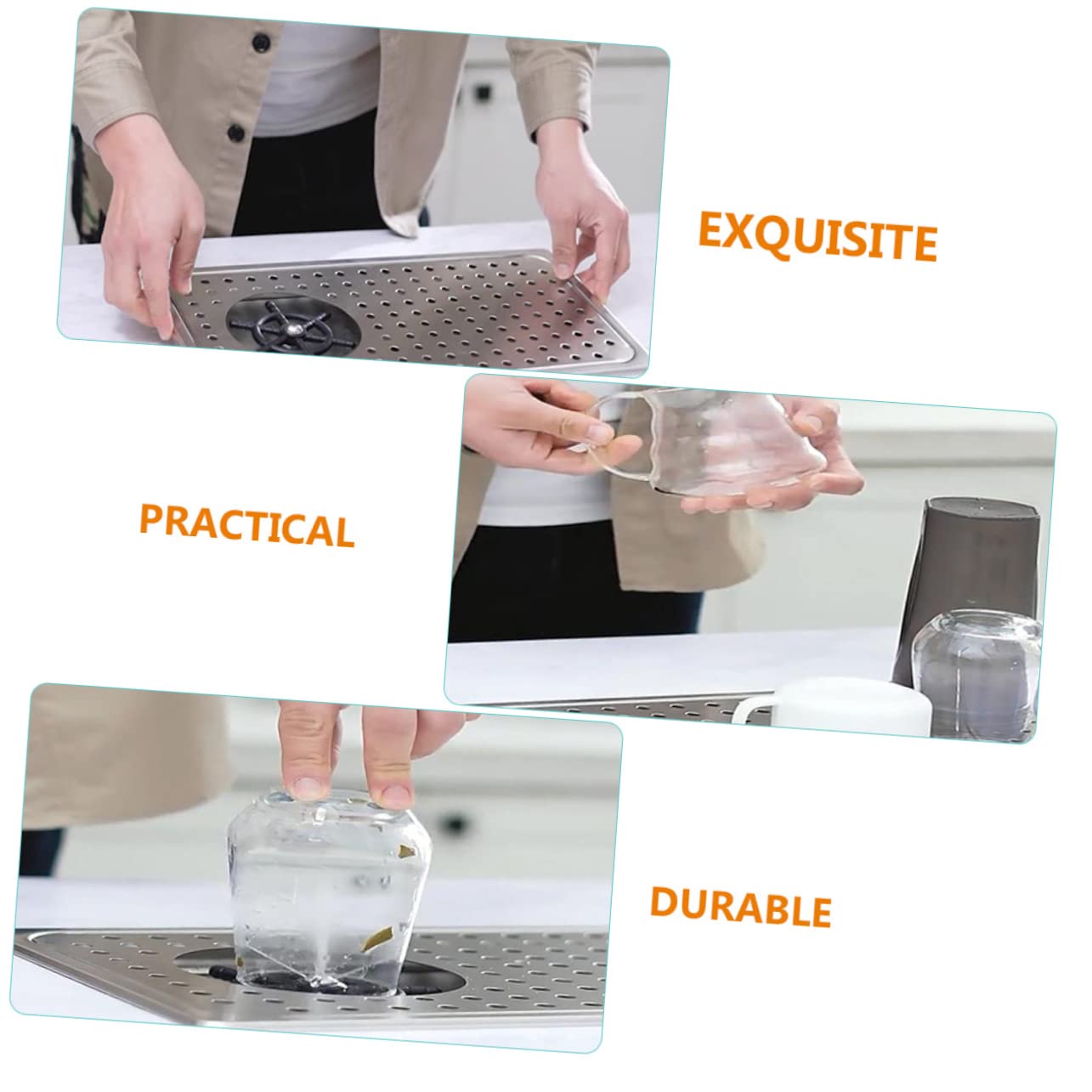 Veemoon 1juego Lavavasos De Inoxidable Rinser Automático Para Fregadero De Cocina Limpieza De Copas y Botellas Para Bares y Restaurantes