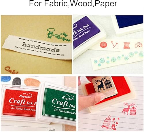 Miniatura 5 de 6 almohadillas de tinta para manualidades, almohadillas de tinta lavables para niños, almohadillas de tinta multicolor para sellos de goma, papel,