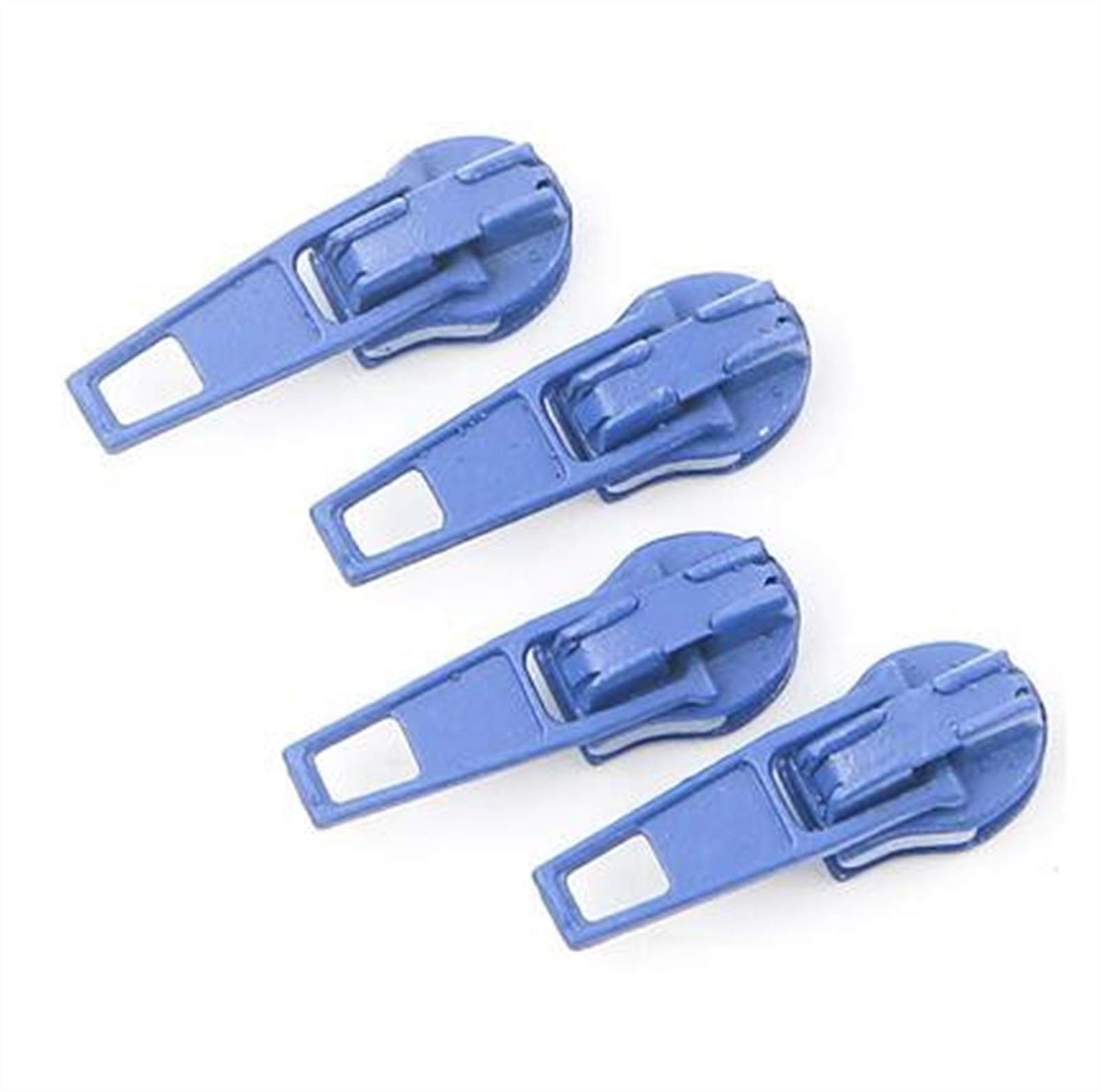 Plastic Zipper 10pcs Painting Metal Slider, Multicolor 3# Nylon Puller, for, for Sewing(Dblue)