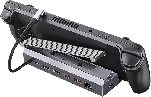 Miniatura 9 de Base para cubierta de vapor, soporte de cubierta de vapor (6 en 1) con HDMI 2.0 4K 60Hz, Gigabit Ethernet 1000Mbps, 10Gbps USB 3.2, 100W USB C PD