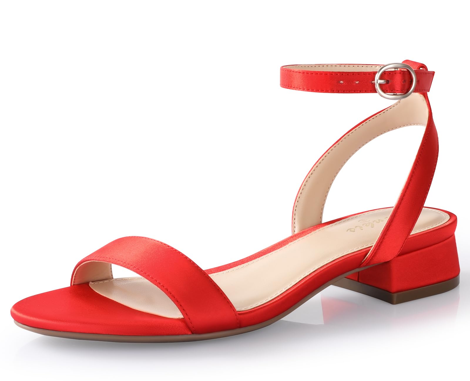 Ankis Black Nude White Gold Women Sandals Comfortable Walking Strappy Open Toe Sandals for Women Dressy Summer 1 Inch Low Block Heel Flat Adjustable