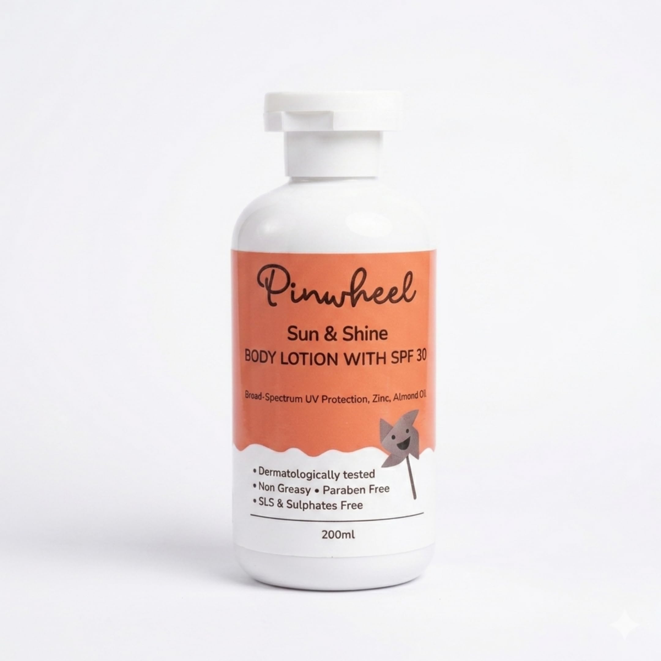Pinwheel Daily Defense Body Lotion with SPF 30 for Kids (4-12 Years) | 200ml | Broad Spectrum Sun Protection + Deep Hydration | Non-Greasy Daily Moisturizer with Almond Oil & Zinc Oxide | Dermatologically Tested-image-15