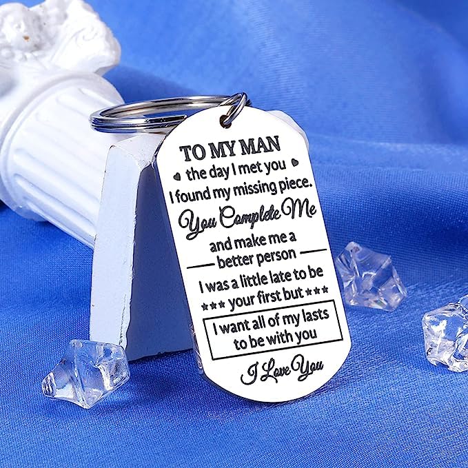 Image of Anniversary Valentines Birthday Boyfriend Girlfriend Gifts keychain