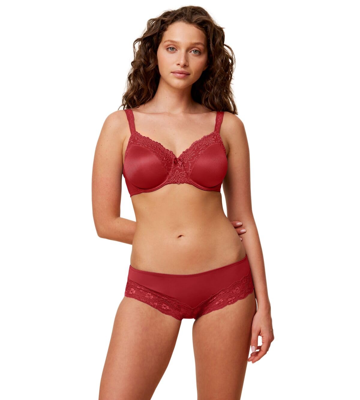 Triumph Women's Lovely Micro Hipster Underwear, Rouge, L